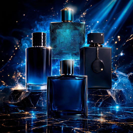 Chanel Bleu de Chanel + Versace Eros + Dior Sauvage + Armaf Club de Nuit Intense Man